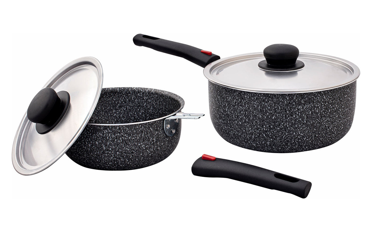  Berger Stone Rock Aluminium Kasserollen Set 6-tlg. Mit Antihaftbeschichtung
