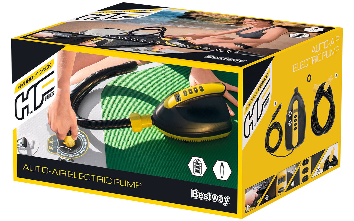  Bestway Hydro-Force Elektronische Hochdruck-Luftpumpe 12 V / 110 W