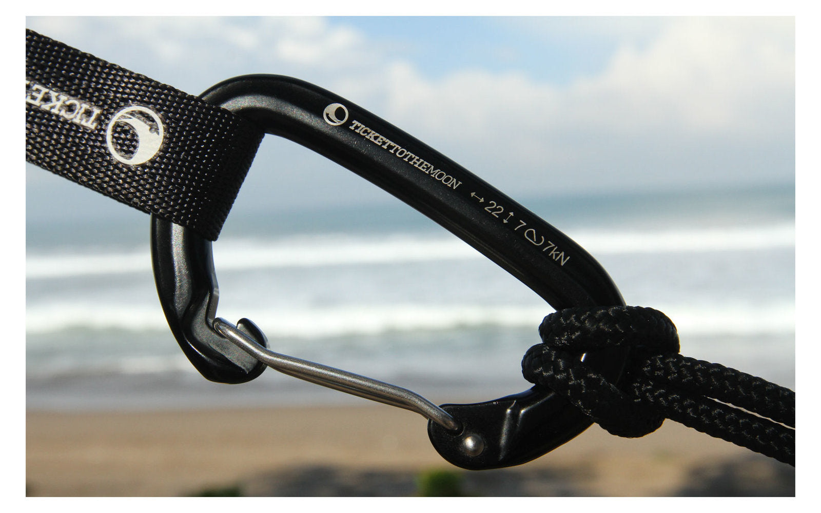  Ticket To The Moon 22kN Aluminium Karabiner 2 Stück