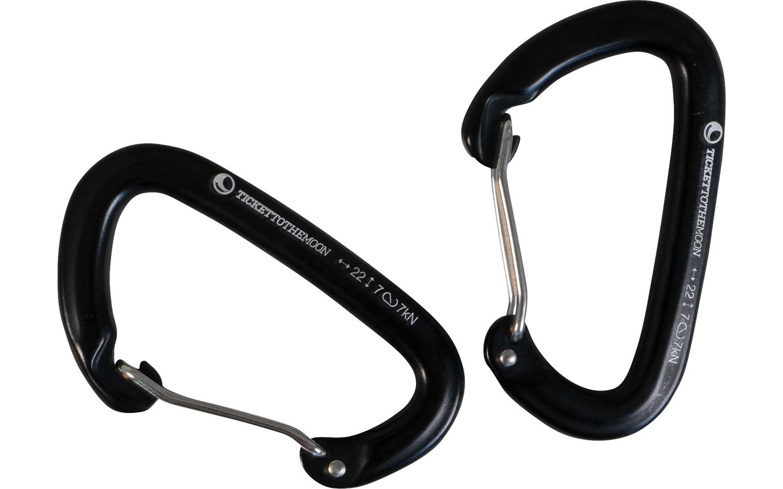  Ticket To The Moon 22kN Aluminium Karabiner 2 Stück