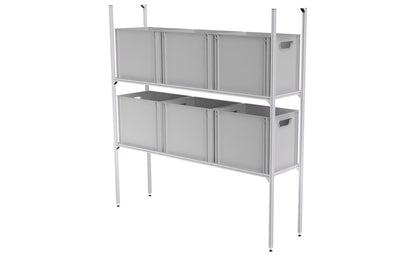  SYS-Rack Aluminium Regal-System 123-L-RR-1 Längs Für Heckgarage 125 X 31 X 130 Cm