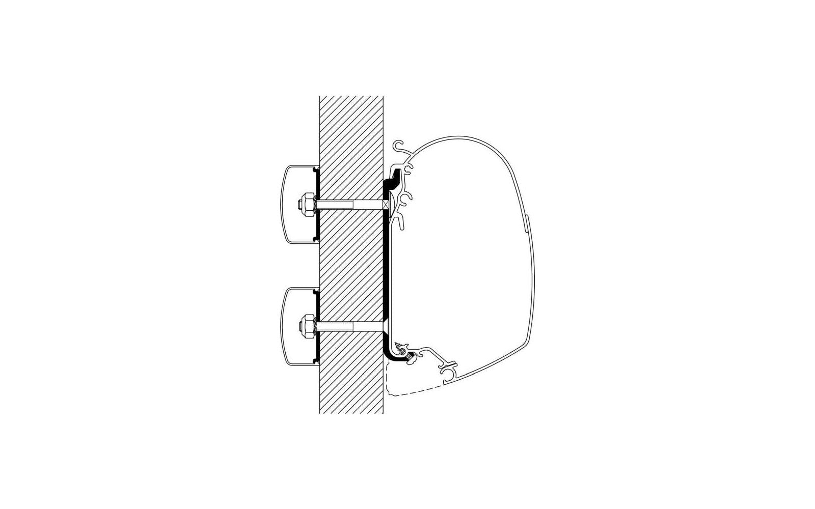  Thule Universal Markisenadapter Für Omnistor 4900 / 5200 / 8000