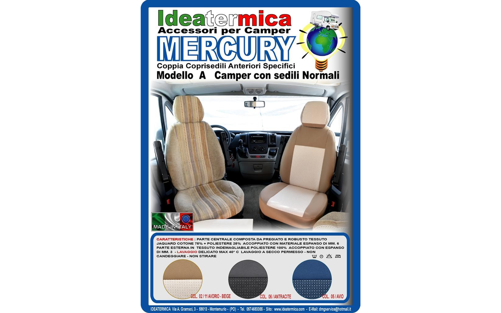  Ideatermica Mercury Sitzbezug 2 Stück
