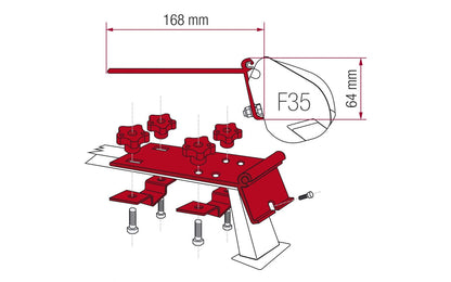  Fiamma Halterungen Für Markise F35 Pro Dachmontage