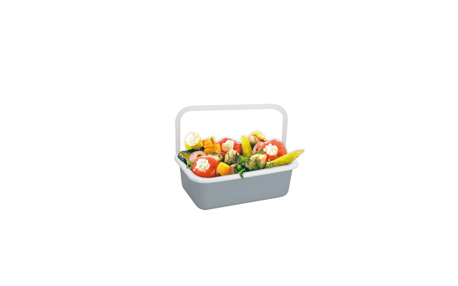  HoneyWare Emaille Frischhaltedose Lichtgrau