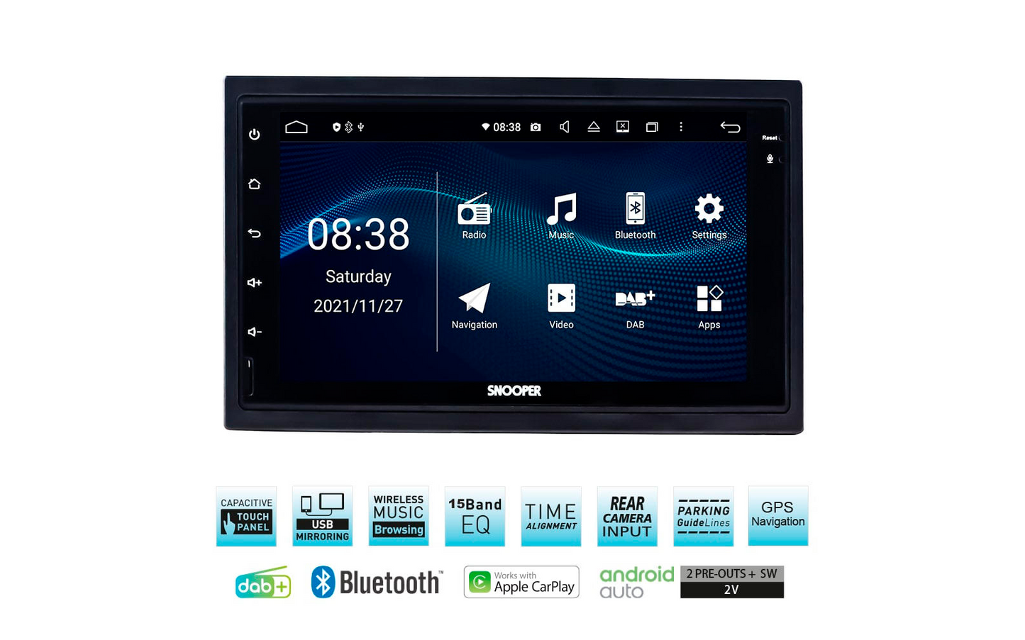  Snooper SMH Multimedia-Navigation DAB+ Festeinbaugerät