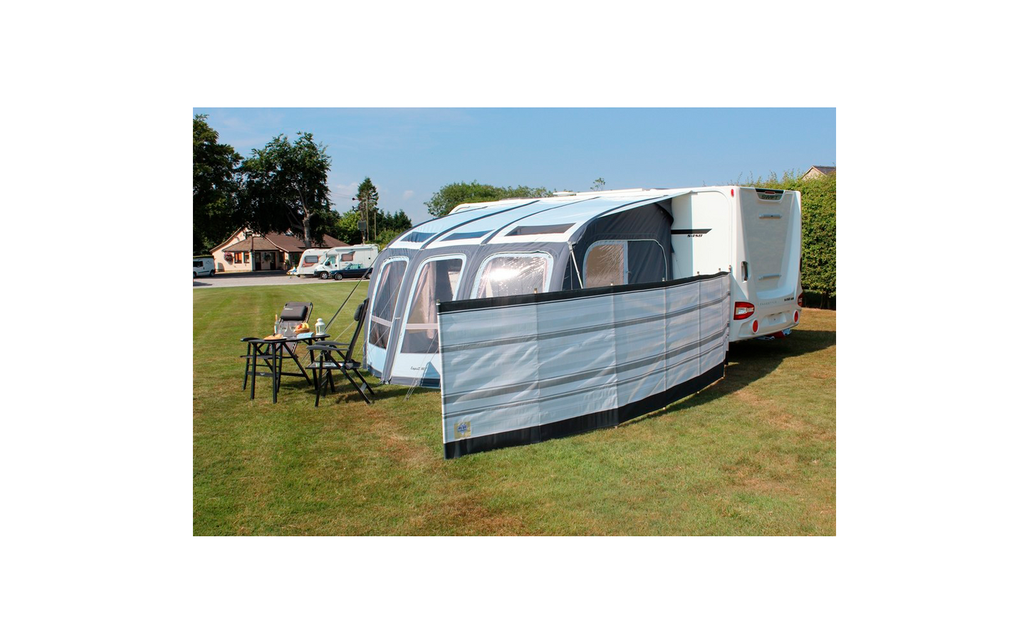  Blue Diamond Gestreifter Windschutz 5,4 X 1,22 Meter