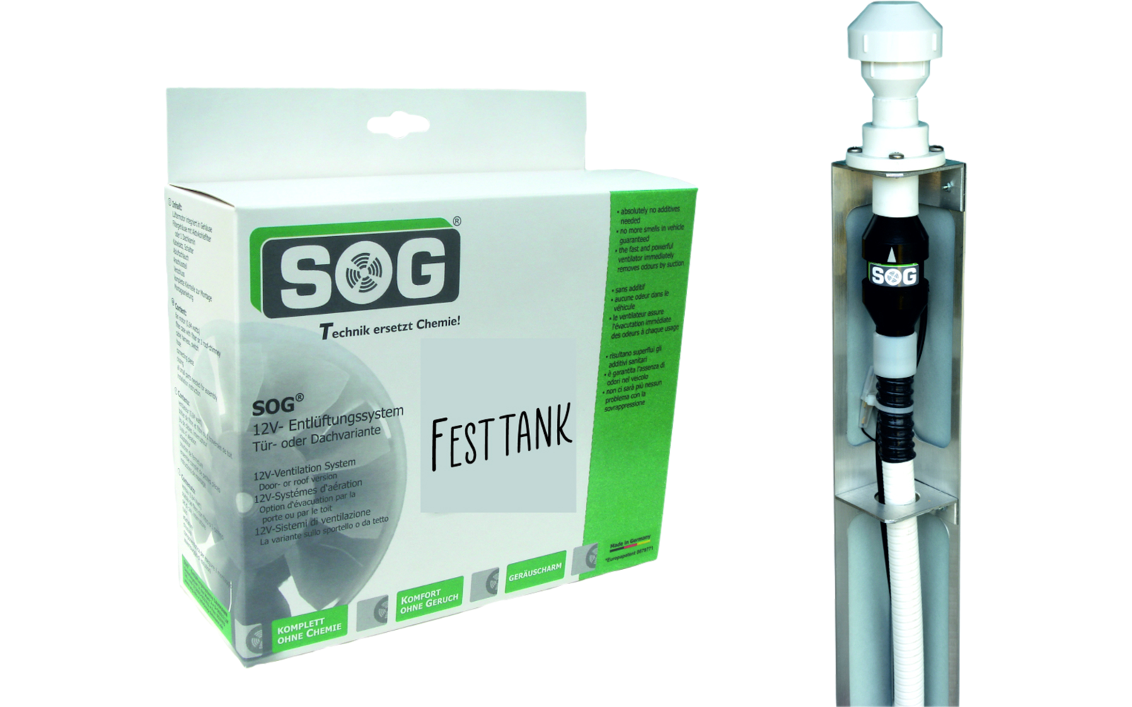 SOG Typ E Festtank Toilettenentlüftung Dachvariante
