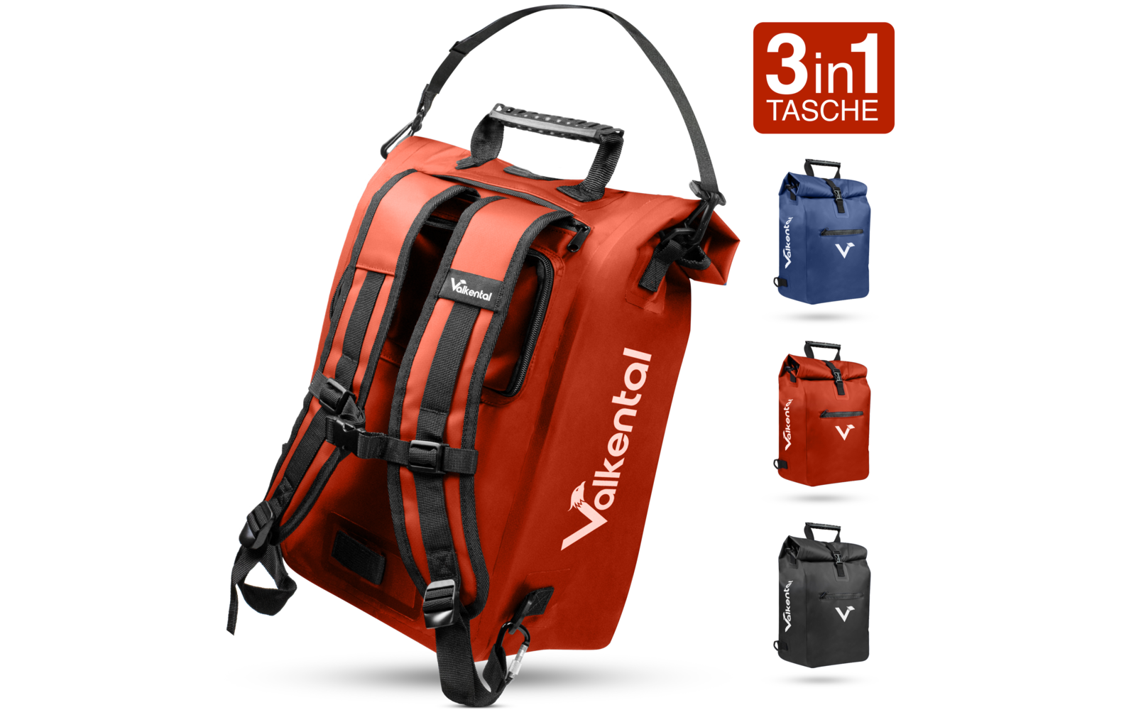  Valkental ValkOne 3-in-1 Fahrradtasche 25 Liter