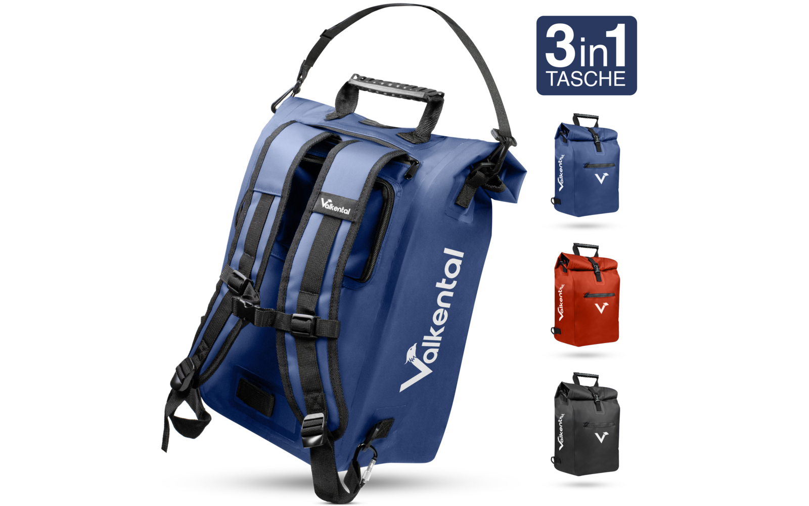  Valkental ValkOne 3-in-1 Fahrradtasche 25 Liter