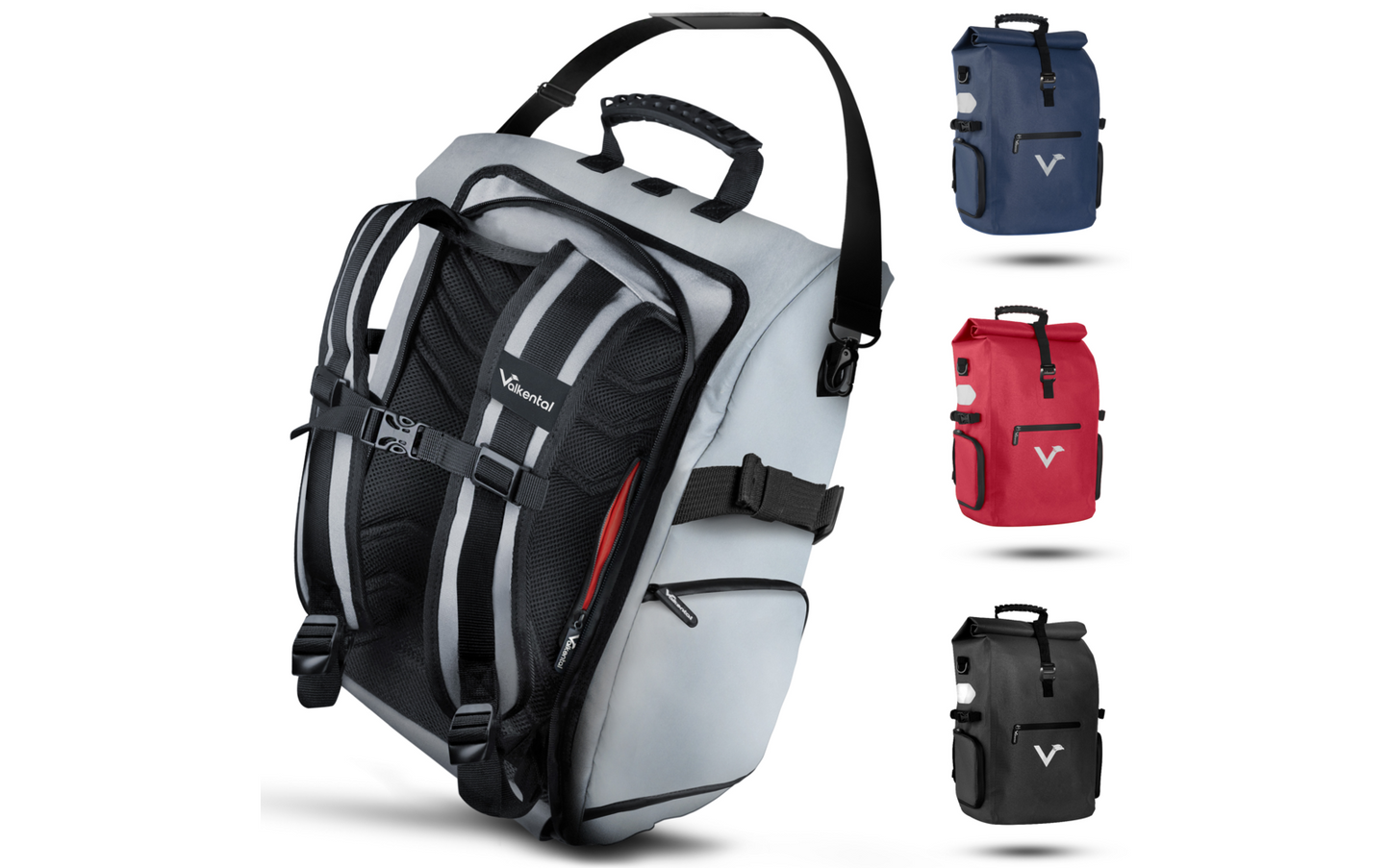  Valkental ValkPro 3-in-1 Wasserdichte Fahrradtasche 26 Liter