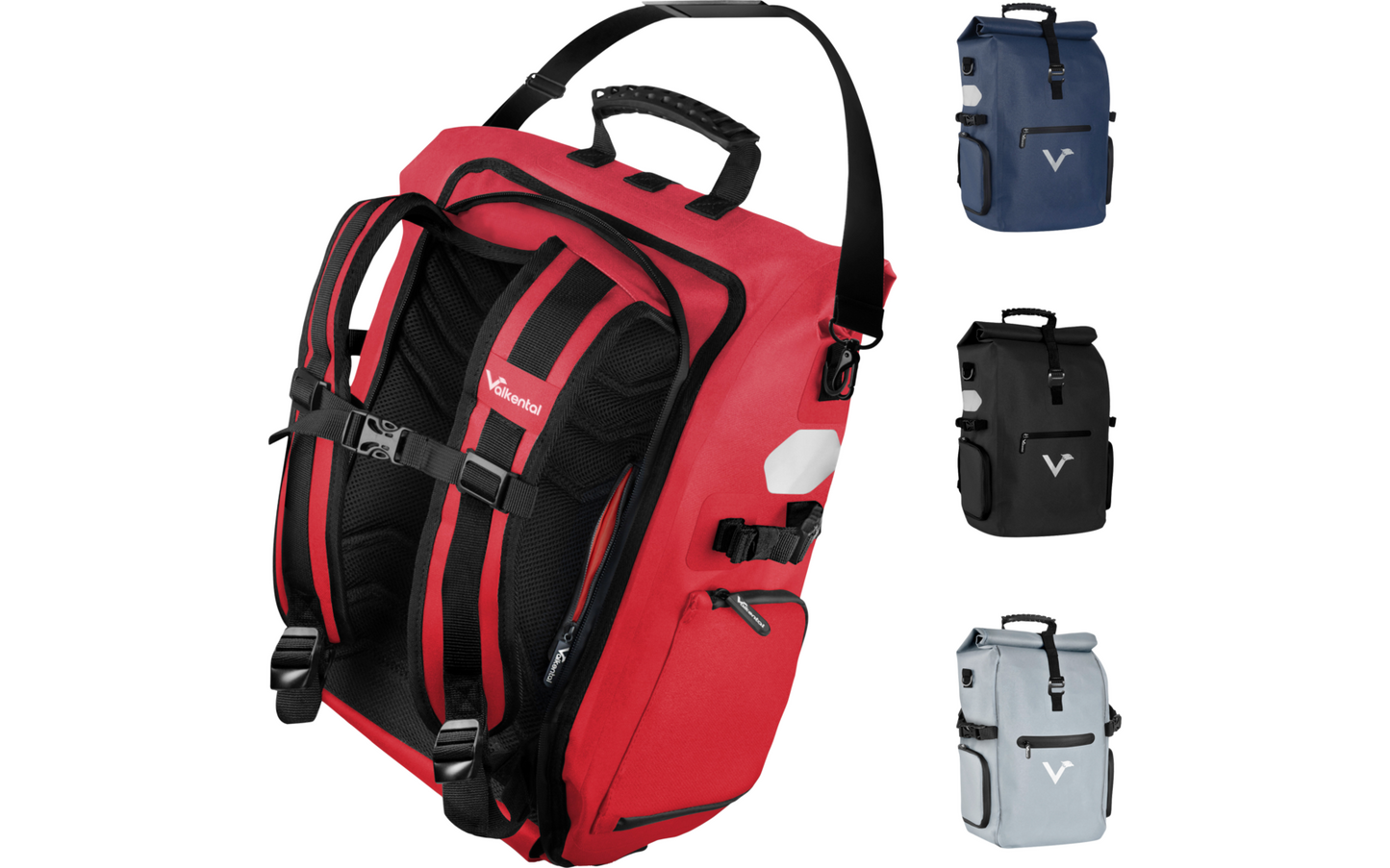  Valkental ValkPro 3-in-1 Wasserdichte Fahrradtasche 26 Liter