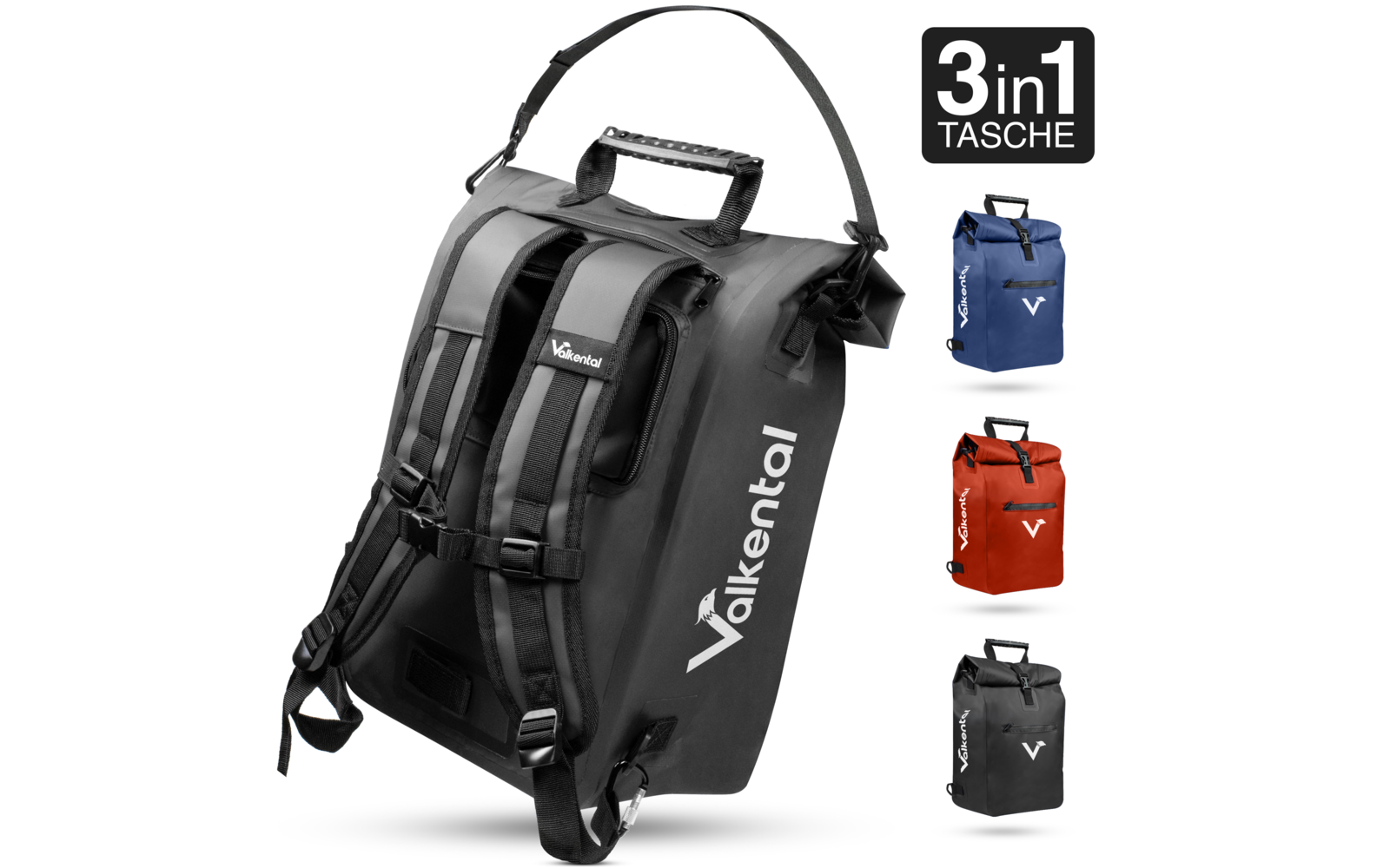  Valkental ValkOne 3-in-1 Fahrradtasche 25 Liter