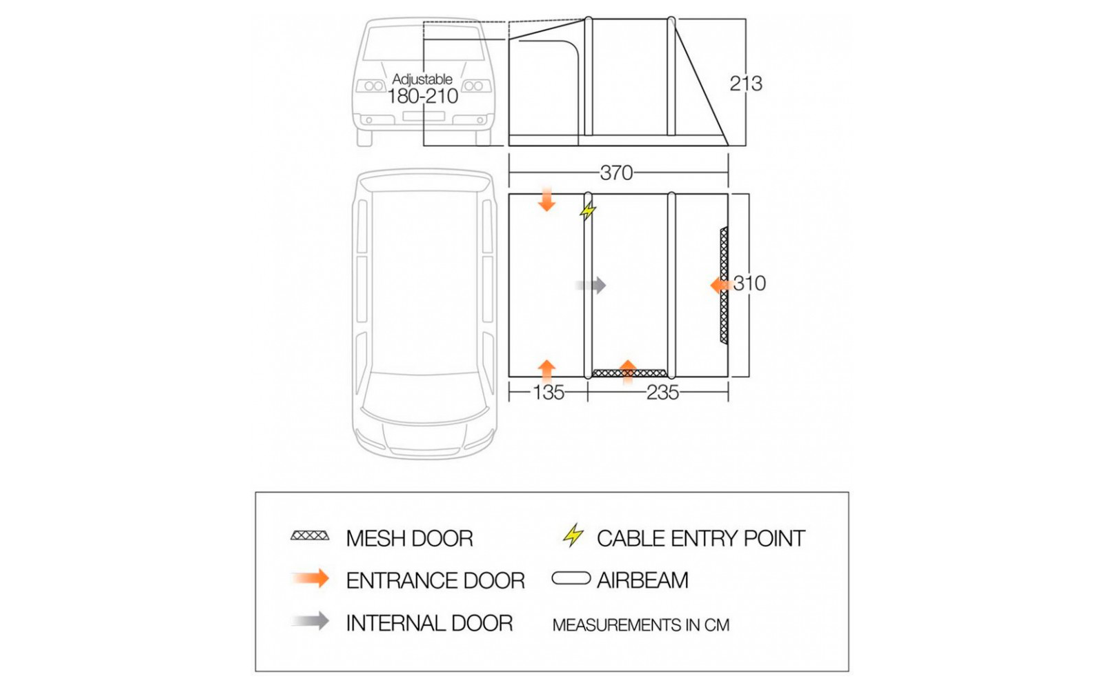  Vango Kela Air TC Low Aufblasbares Busvorzelt