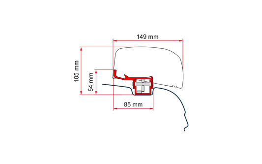  Fiamma Adapter Kit F40van VW T5/T6 Ab 2003