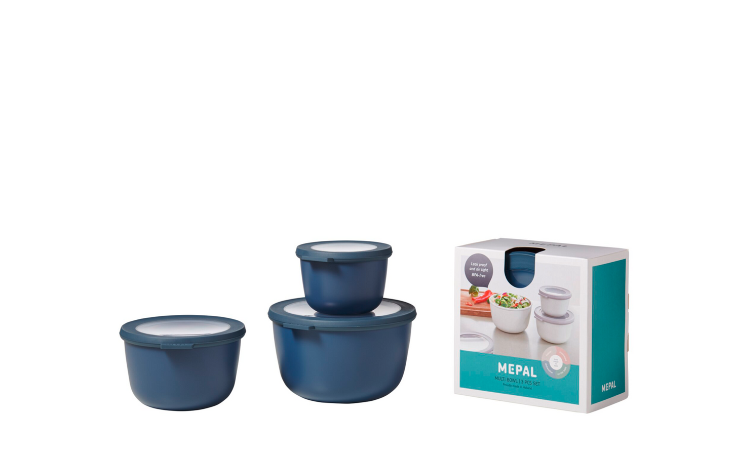  Mepal Cirqula Multischüsselset Rund 3 Teilig 500 / 1000 / 2000 Ml