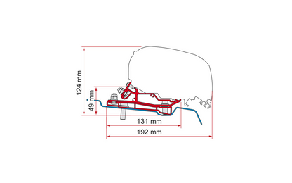  Fiamma Adapter Ford Transit L3 H3 Für F80 Markisen