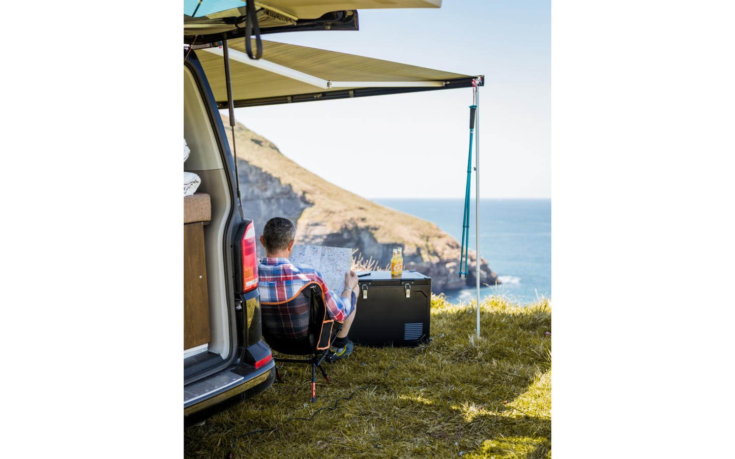  Fiamma F45s Wandmarkise 300 Cm Für VW T5 / T6 / Multivan / Transporter Langer Radstand (Titanium / Royal Grey)