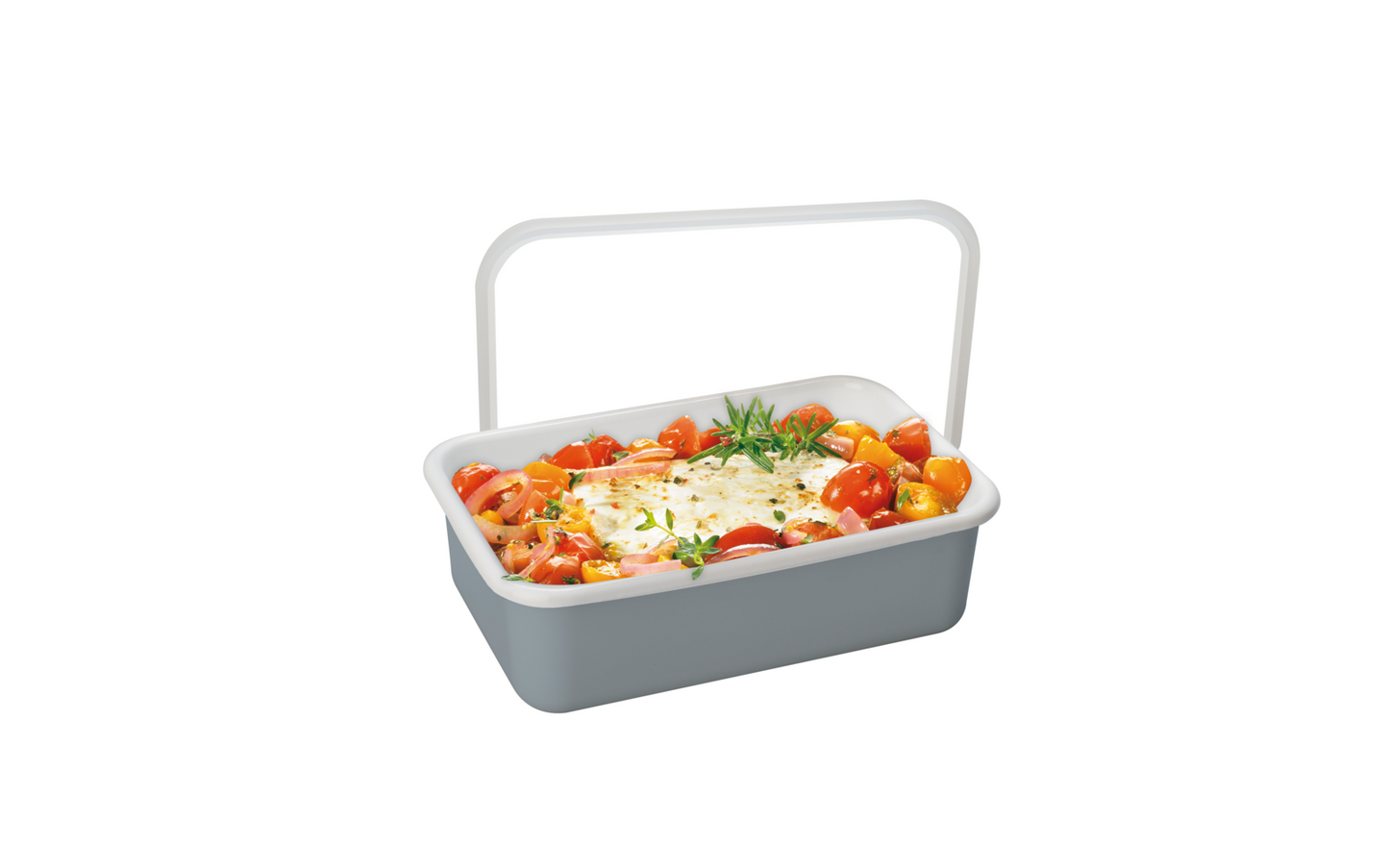  HoneyWare Emaille Frischhaltedose Lichtgrau