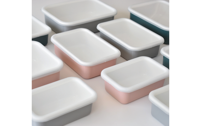  HoneyWare Emaille Frischhaltedose Lichtgrau