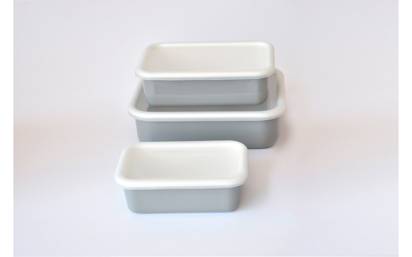  HoneyWare Emaille Frischhaltedose Lichtgrau