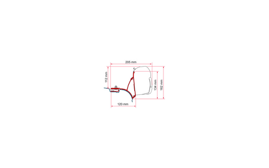  Fiamma Markisenadapter Kit VW T5/T6 Transporter Multivan Rechtslenker Für Fiamma F45