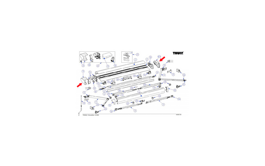 Thule Endkappen-Satz Für Omnistor 6300 (LH+RH)