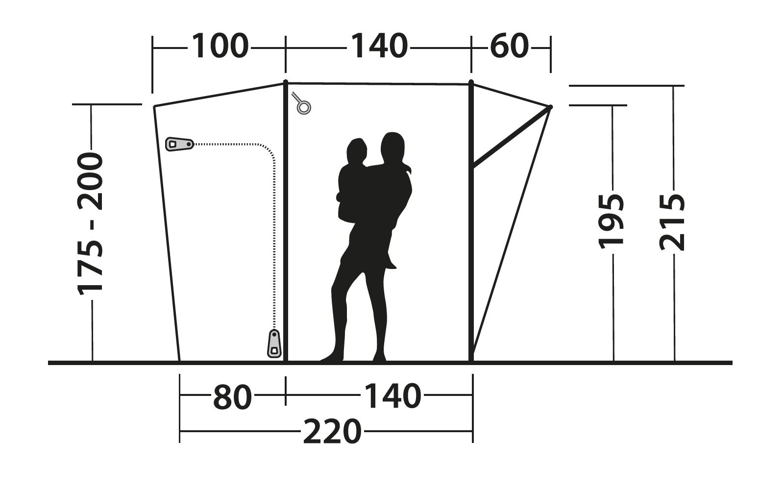  Outwell Seacrest Vorzelt Für Campingbusse 1 Bis 2 Personen Grün