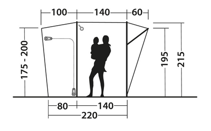  Outwell Seacrest Vorzelt Für Campingbusse 1 Bis 2 Personen Grün
