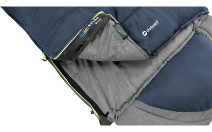  Outwell Contour Lux Deep Blue Deckenschlafsack Wendbar 220 Cm