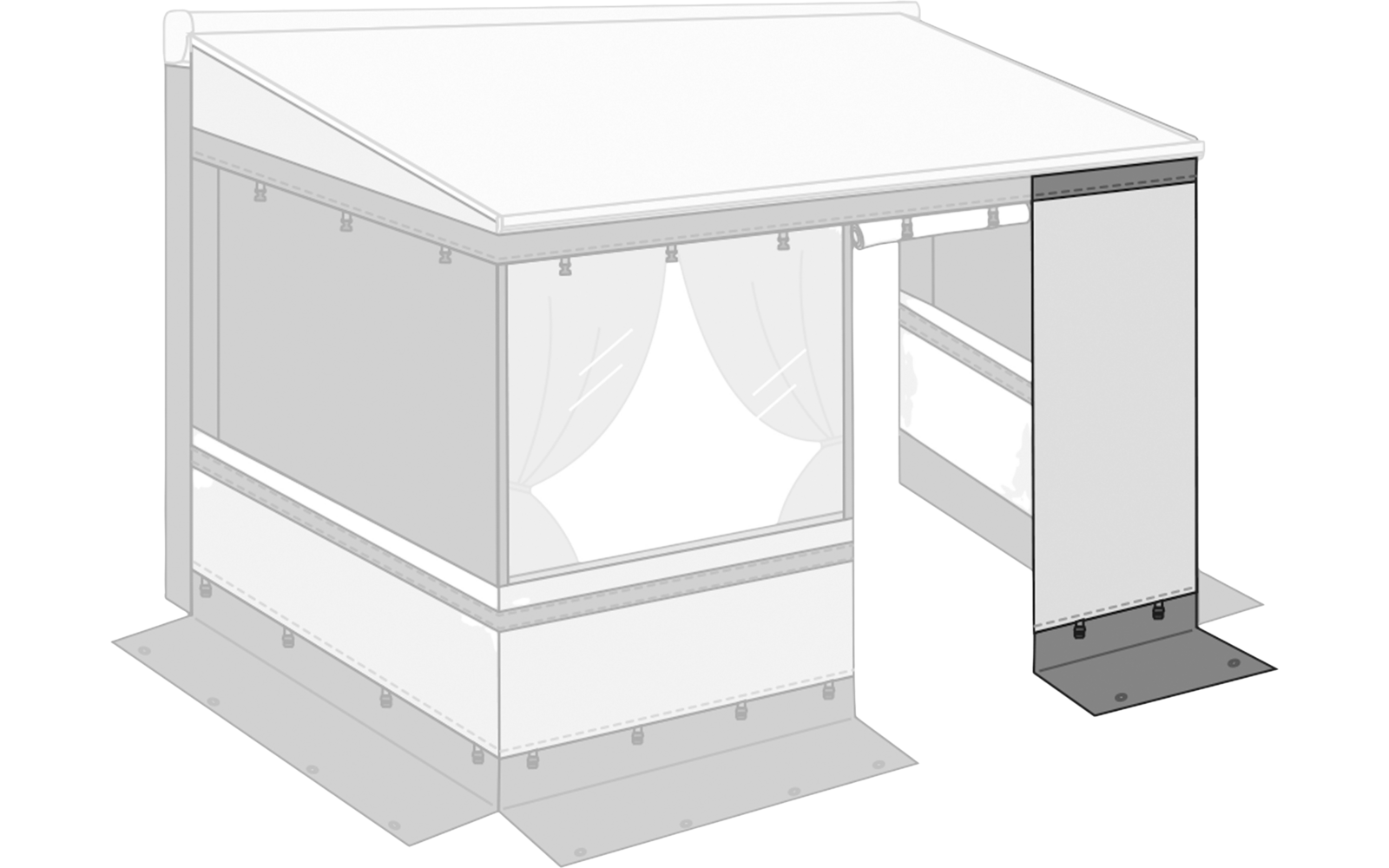  Fiamma Frontpanel Für Privacy Room Light Für Markisen F45
